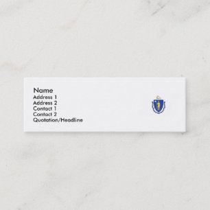 Massachusetts statlig flagga mini visitkort