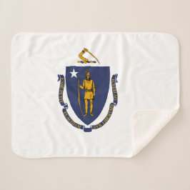Massachusetts Statlig flagga Print Patriotic