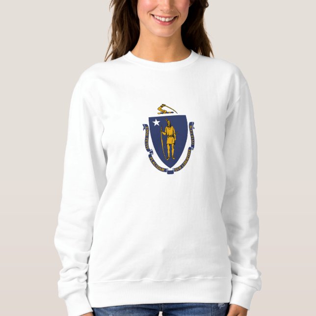 Massachusetts Statlig flagga T Shirt (Framsida)