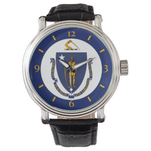 Massachusetts Statlig flagga Watch Design Armbandsur