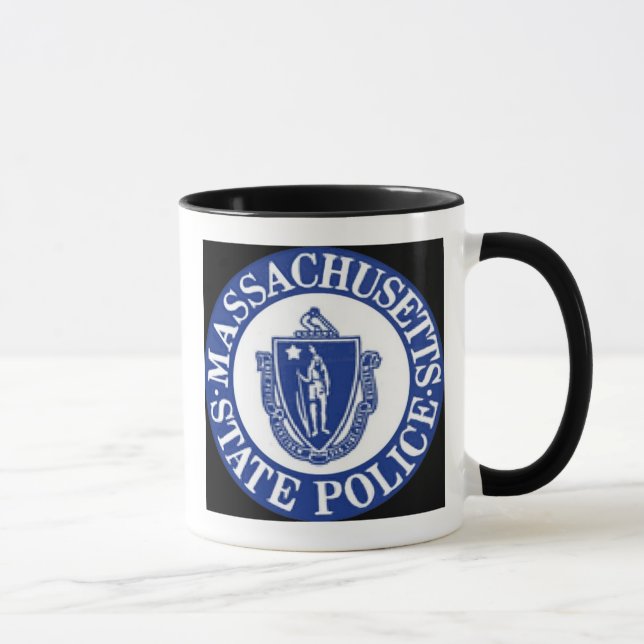 Massachusetts statlig polis/tunn blålinjenmugg mugg (Höger)