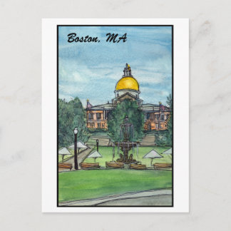 Massachusetts statligt hus Boston Vykort