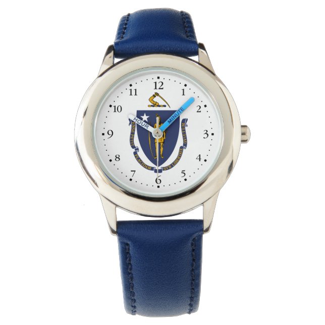 Massachusetts statsflagga armbandsur (Framsida)
