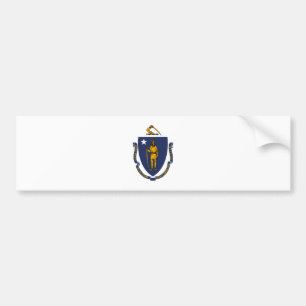 Massachusetts statsflagga bildekal