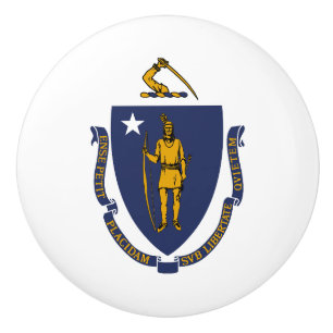Massachusetts statsflagga knopp