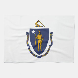 Massachusetts statsflagga kökshandduk