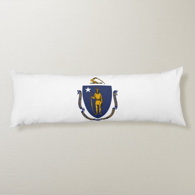 Massachusetts statsflagga kroppskudde (Baksidan)