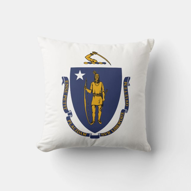 Massachusetts statsflagga kudde (Framsida)