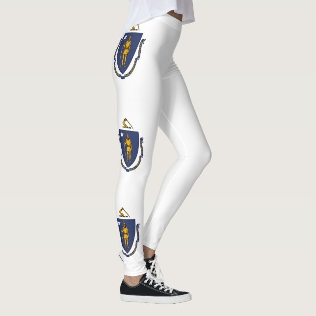 Massachusetts statsflagga leggings (Höger)