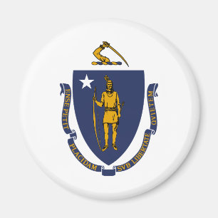 Massachusetts statsflagga magnet