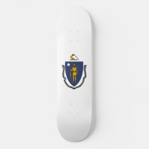 Massachusetts statsflagga mini skateboard bräda 18,5 cm