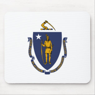 Massachusetts statsflagga musmatta