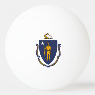 Massachusetts statsflagga pingisboll