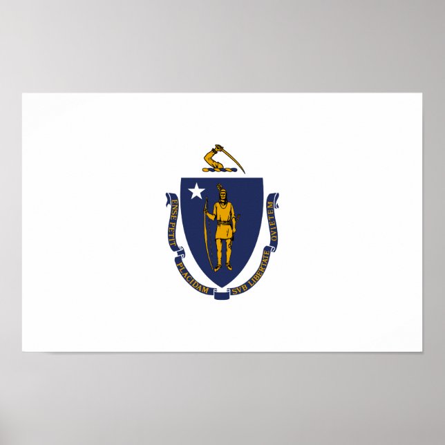 Massachusetts statsflagga poster (Framsidan)