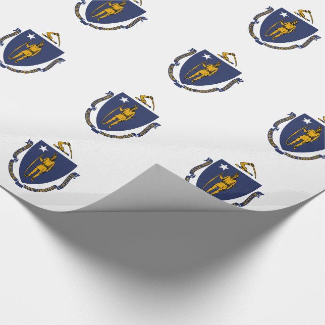 Massachusetts statsflagga presentpapper (Hörn)