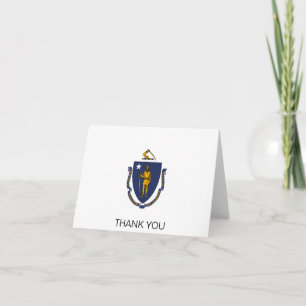 Massachusetts statsflagga tack kort