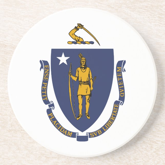 Massachusetts statsflagga underlägg (Framsidan)