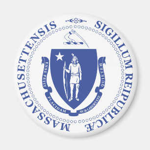 Massachusetts-tecken Magnet