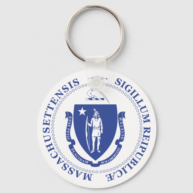 Massachusetts-tecken Nyckelring (Framsida)