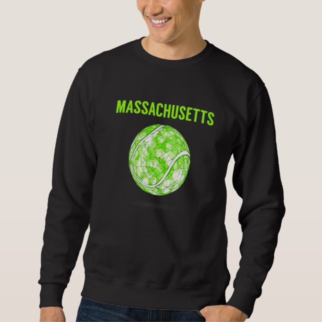 Massachusetts Tennis Boll Lång Ärmad Tröja (Framsida)