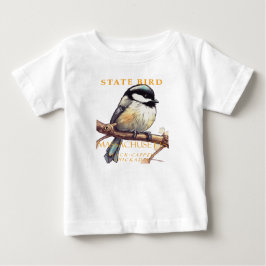 Massachusetts territoriestadens fågel Chickadee v3 T Shirt