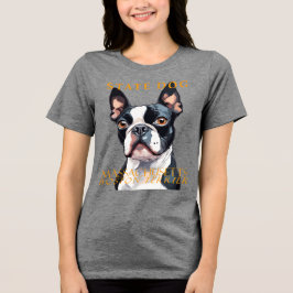 Massachusetts Territory Hund Boston Terrier Konst T Shirt