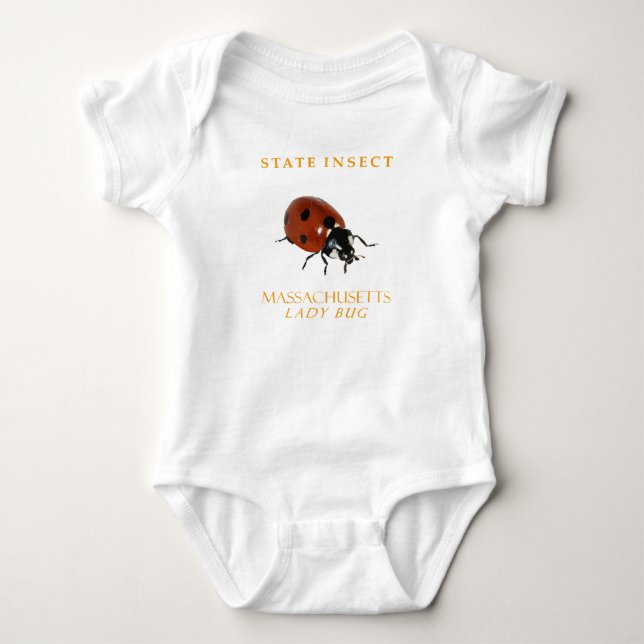 Massachusetts Territory Insekt Nyckelpiga T Shirt (Framsida)