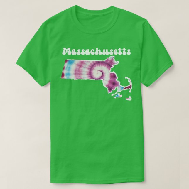 Massachusetts Tie Dye T Shirt (Design framsida)