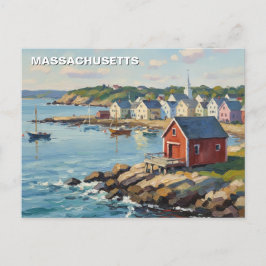 Massachusetts Travel Vykort
