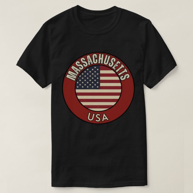 Massachusetts United States of America T Shirt (Design framsida)