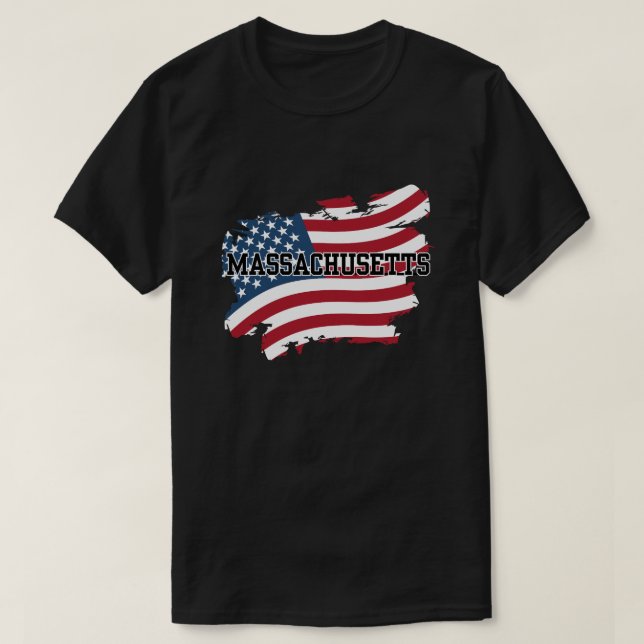 Massachusetts USA T Shirt (Design framsida)
