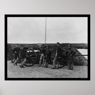 Massachusetts vapenbesättning på fort Totten 1865 Poster