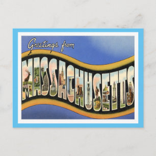 Massachusetts Vintage resor Vykort