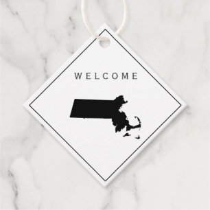 Massachusetts Welcome Bag Gift Märkre, Bröllop Gåvor Etiketter
