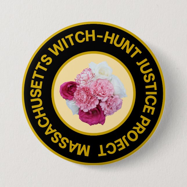 Massachusetts Witch Trials Button Knapp (Framsida)