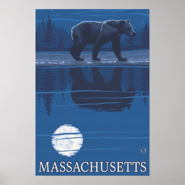 MassachusettsBear i Moonlight Poster (Framsidan)