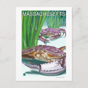 MassachusettsCrab och Fisherman Vykort