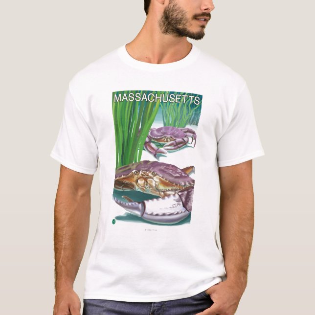 MassachusettsCrab och fiskare Tee (Framsida)