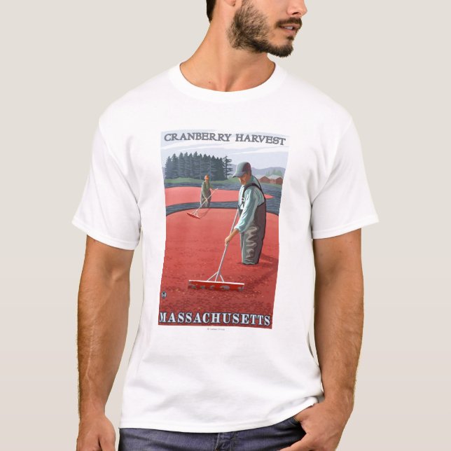 MassachusettsCranberry myrskörd T Shirt (Framsida)