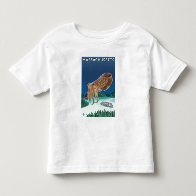 MassachusettsCuttlefish plats T Shirt (Framsida)