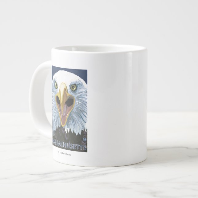 MassachusettsEagle Up Close Jumbo Mugg (Framsida vänster)