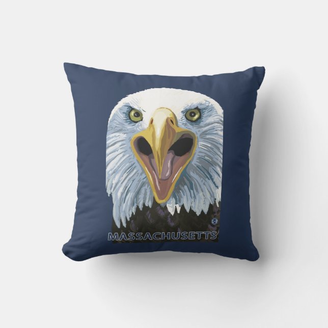 MassachusettsEagle upp slut Kudde (Framsida)