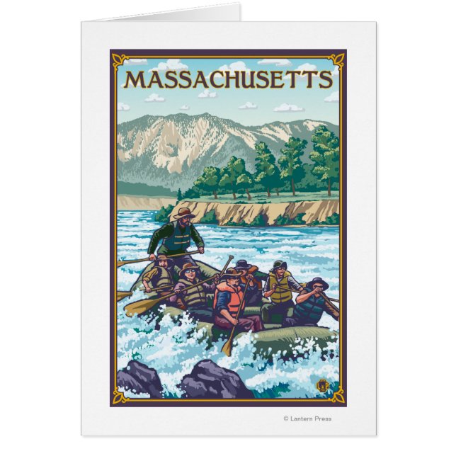 MassachusettsRiver Raiting Scene Hälsningskort (Framsidan)