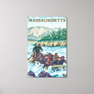 MassachusettsRiver som Rafting plats Canvastryck