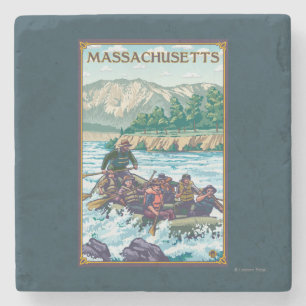 MassachusettsRiver som Rafting plats Stenunderlägg