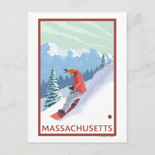 MassachusettsSnowboarder Scene Vykort