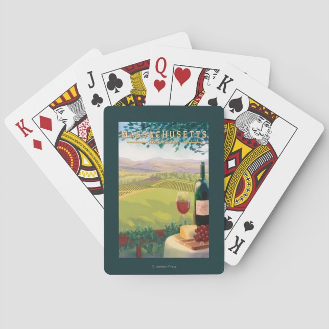 MassachusettsWine landplats Casinokort (Baksidan)