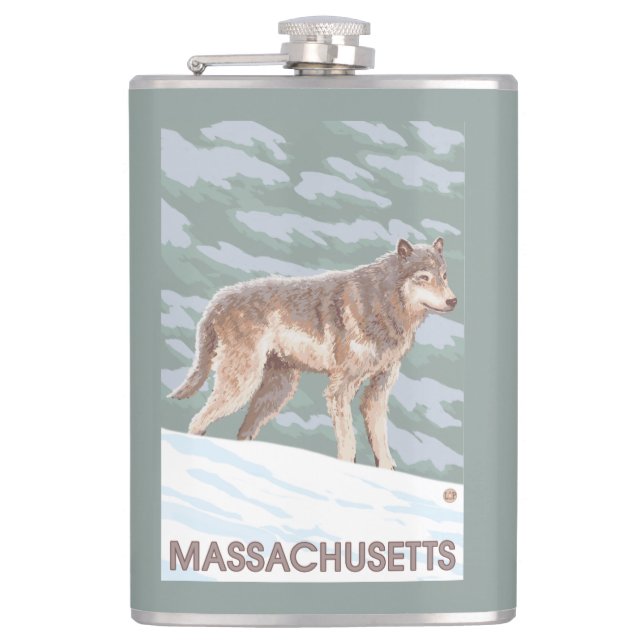 MassachusettsWolf plats Fickplunta (Framsidan)