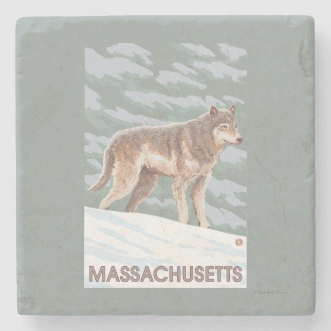 MassachusettsWolf plats Stenunderlägg (Framsidan)
