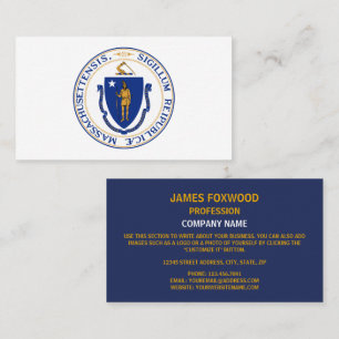 Massachusite Seal, Massachusetts försegling Visitkort